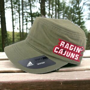 Adidas Ragin Cajuns Womens Military Hat Army Green Cap Adjustable NCAA Louisiana